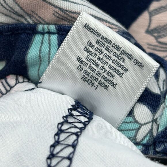 St Johns Bay Shorts Womens Size 16 Blue Floral Tropical Mid Rise Floral Beach - Picture 7 of 10